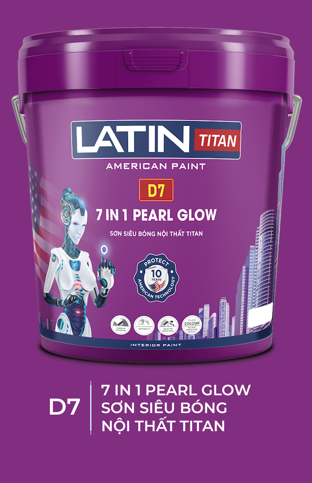 Sơn siêu bóng nội thất titan